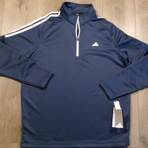 Mens Adidas 1/4 zip pullover  French Terry NWT Large Free Shipping